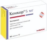 Конкор, табл. п/о пленочной 5 мг №90